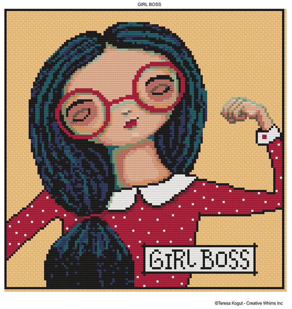 Girl Boss Cross Stitch Chart PDF