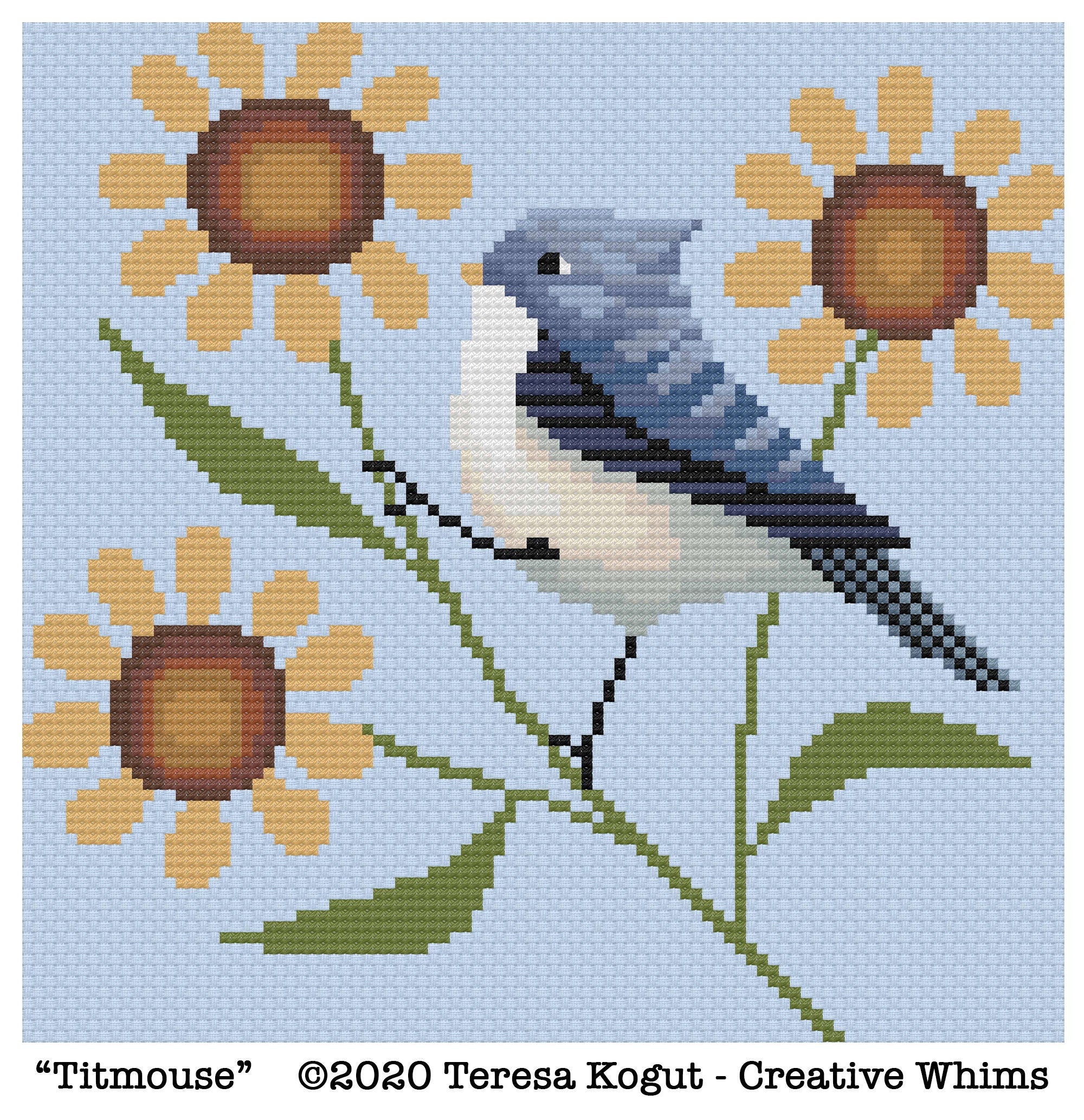 Titmouse Cross Stitch Chart PDF