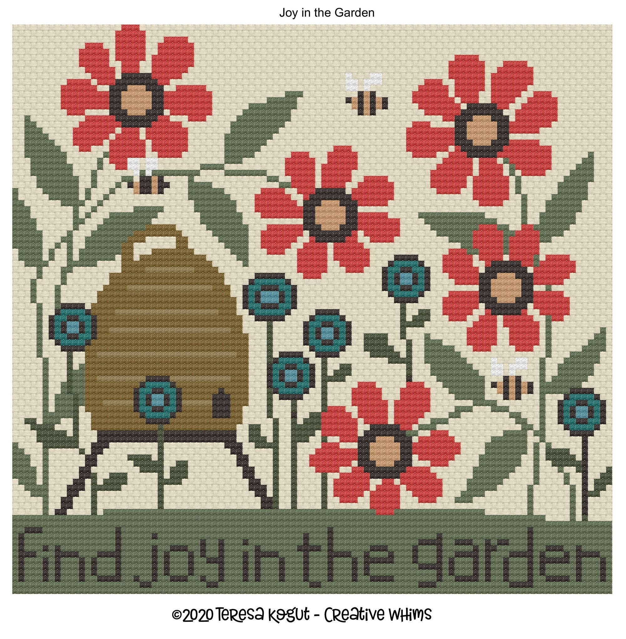 Joy in the Garden Cross Stitch Chart PDF