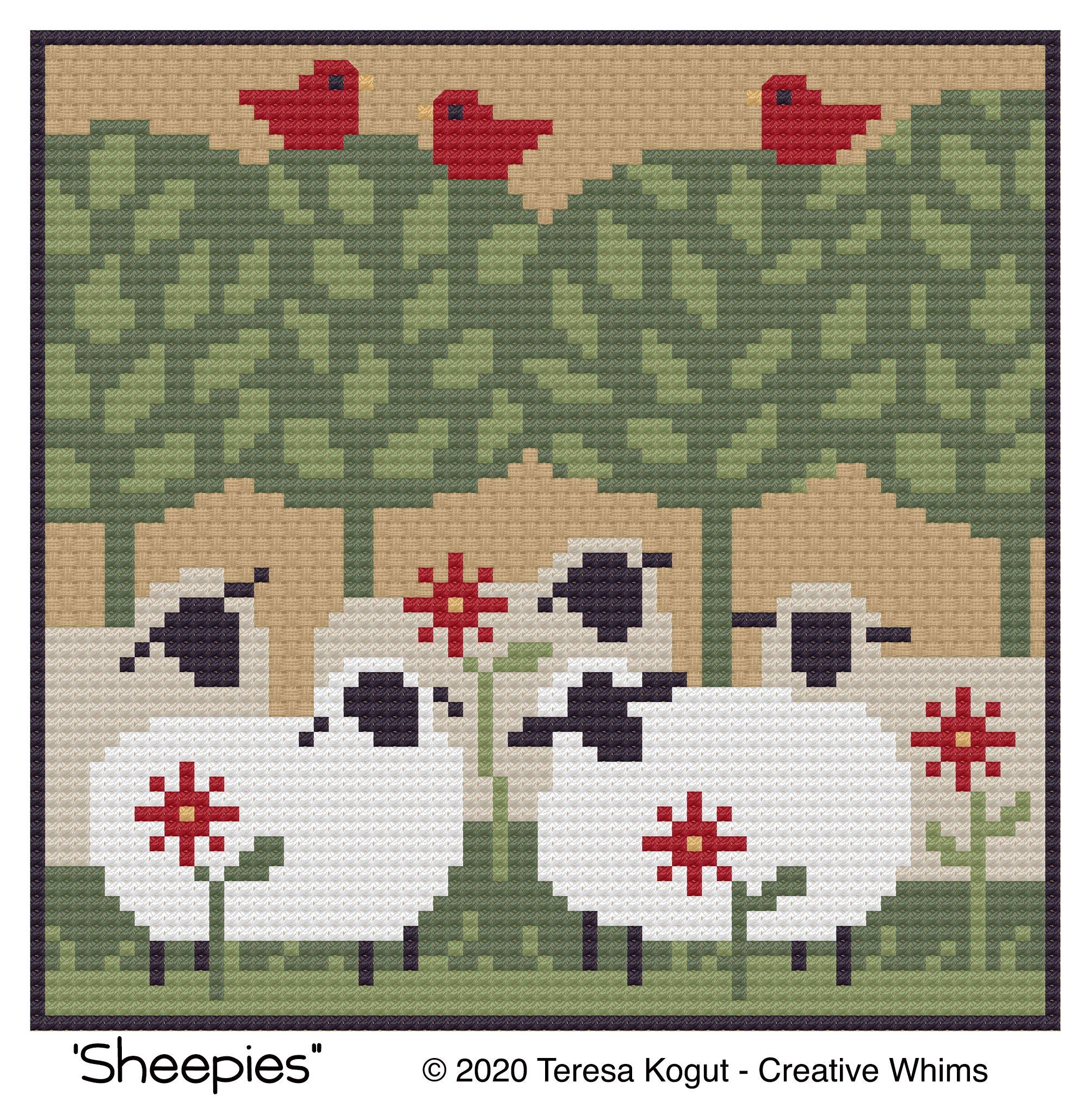 Sheepies Cross Stitch Chart PDF