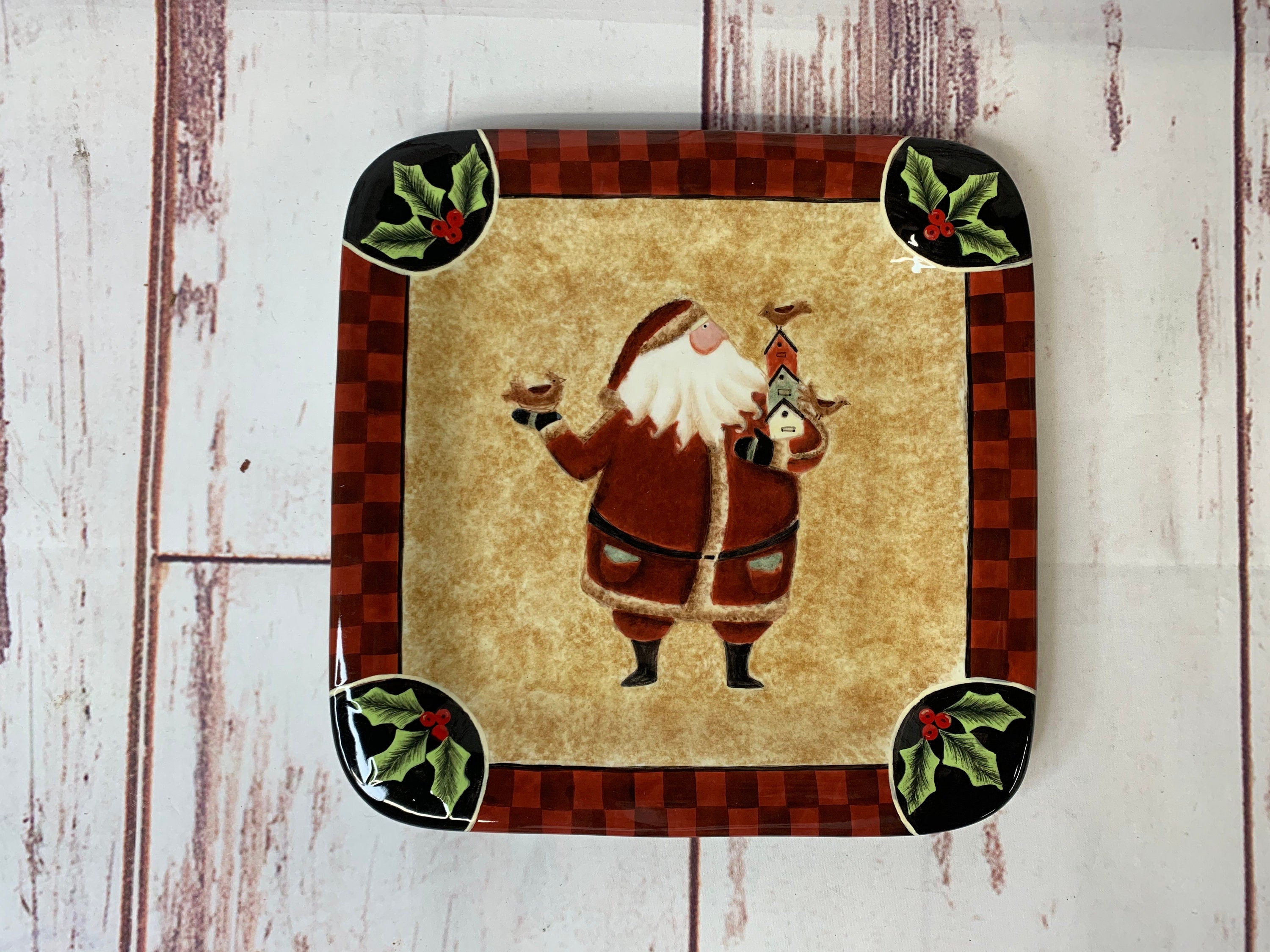 Santa & Birds Salad Plate