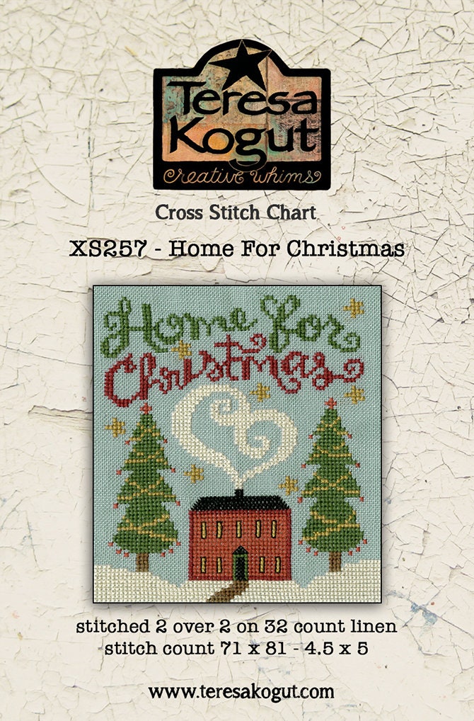 XS257 Home For Christmas Cross Stitch Chart
