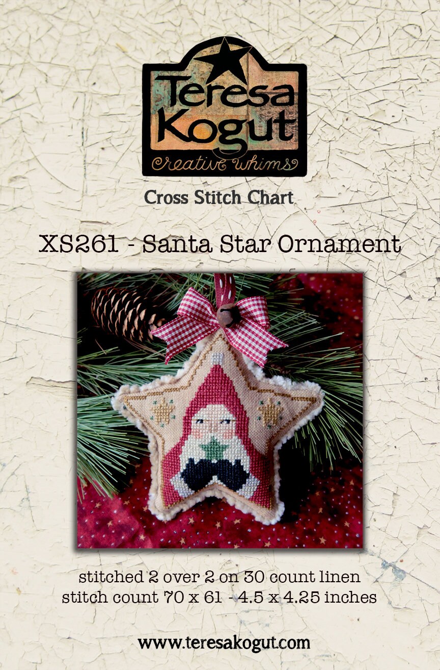 XS261 Santa Cross Stitch Chart