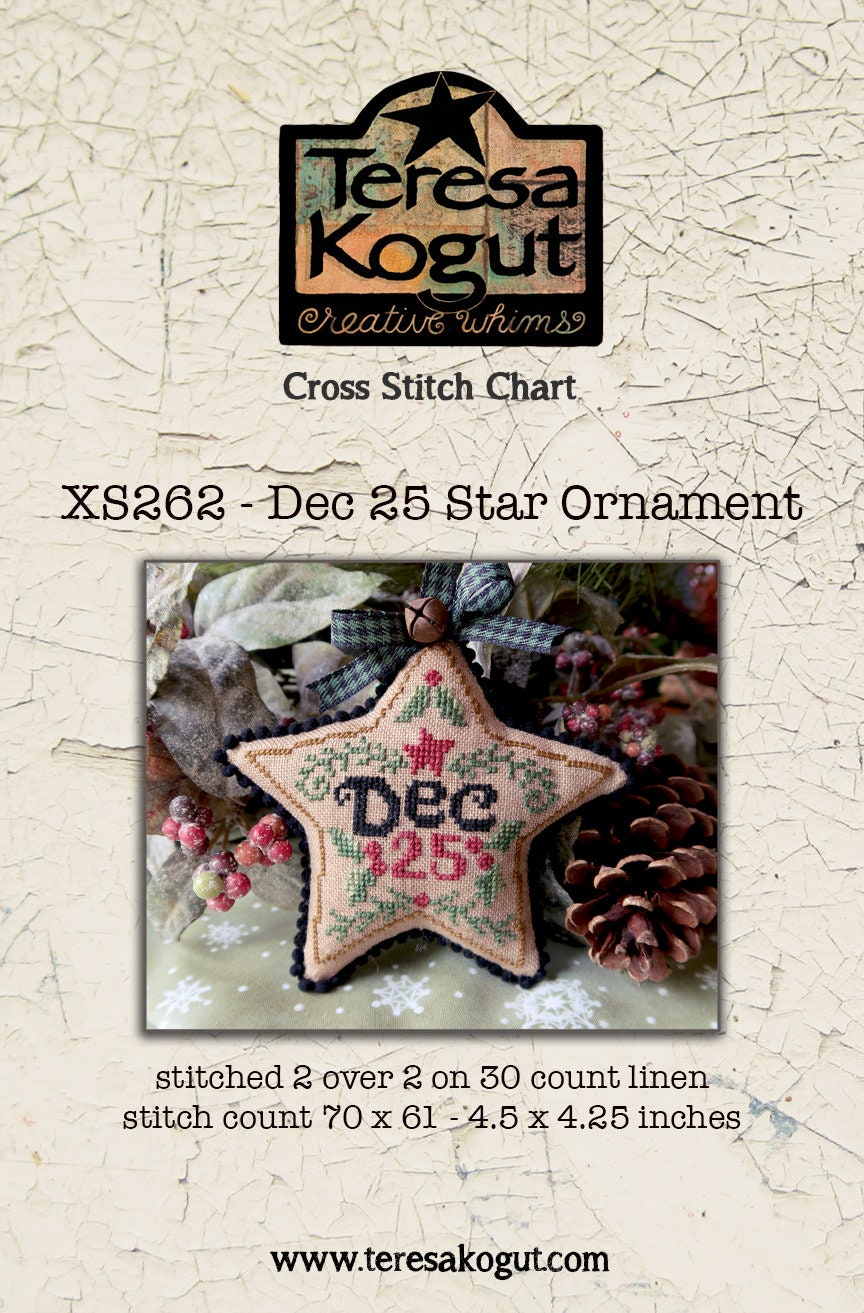 XS262 Dec 25 Cross Stitch Chart