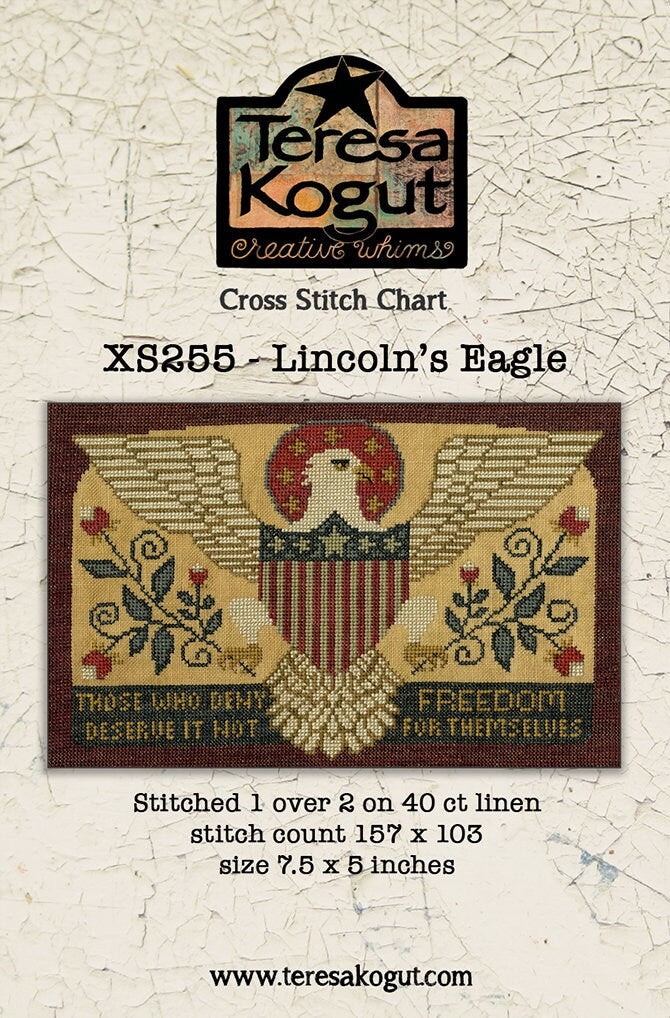 XS255 Lincoln's Eagle Cross Stitch Chart