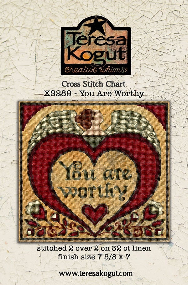 XS289 You Are Worthy Cross Stitch Chart