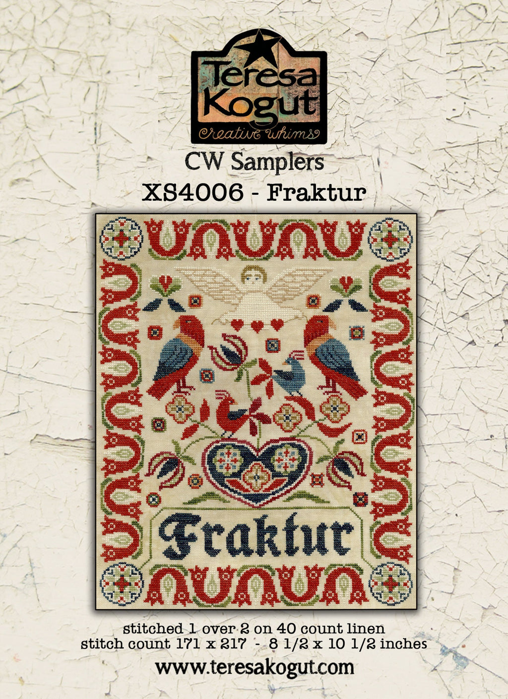 XS4006 Fraktur Sampler Cross Stitch Chart