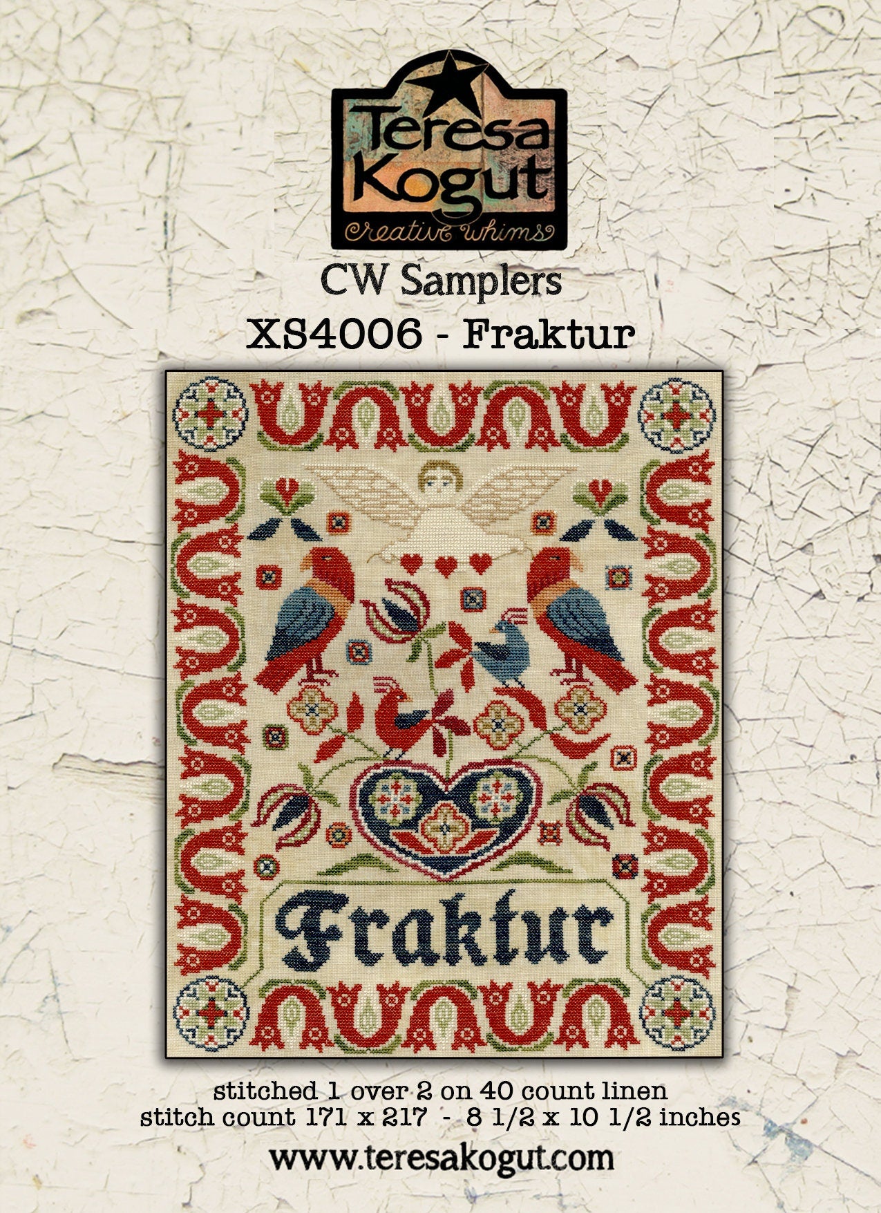 XS4006 Fraktur Sampler Cross Stitch Chart
