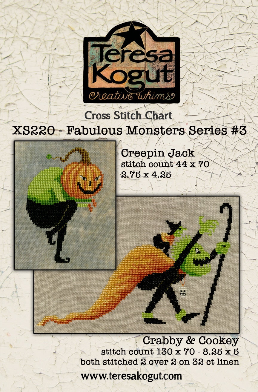 XS220 Fabulous Monsters #3 Cross Stitch Chart