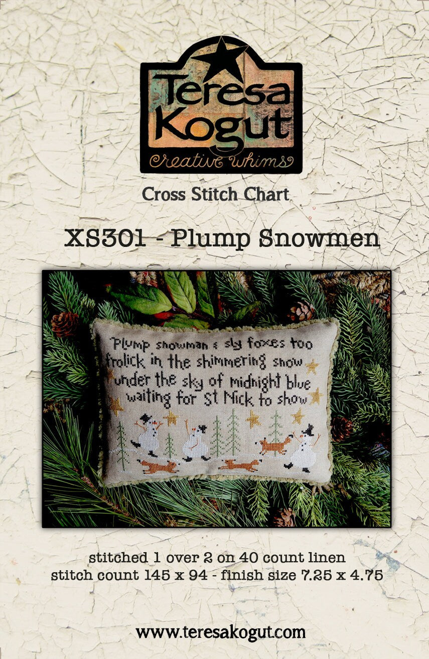 XS301 Plump Snowmen & Sly Foxes Cross Stitch Chart