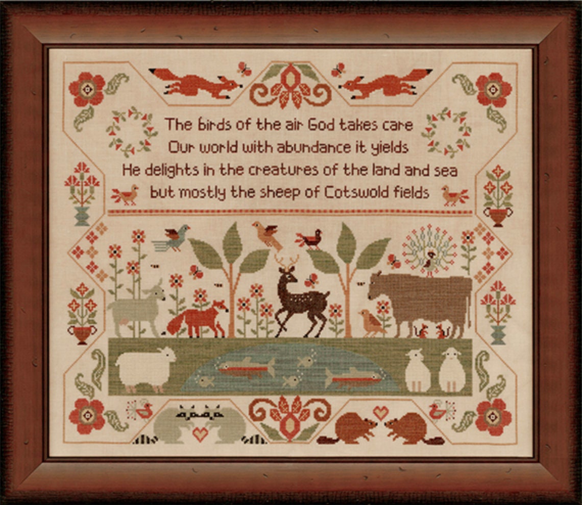 XS4012 Cotswold Fields Cross Stitch Sampler Book