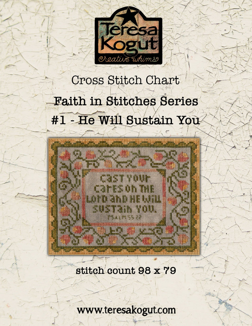 He will Sustain You  Cross Stitch Chart PDF