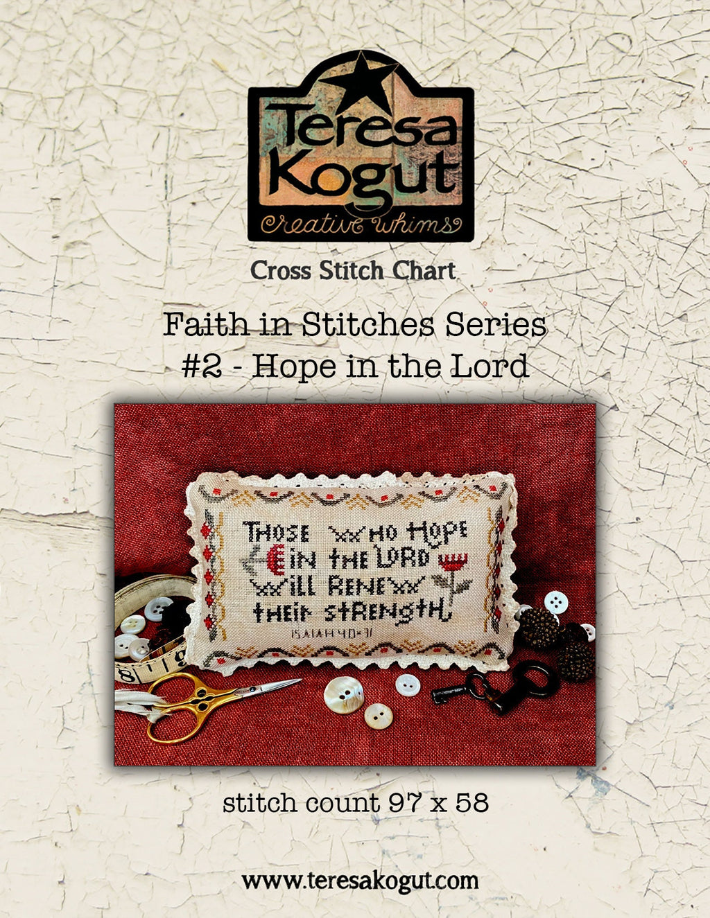 Hope in the Lord  Cross Stitch Chart PDF