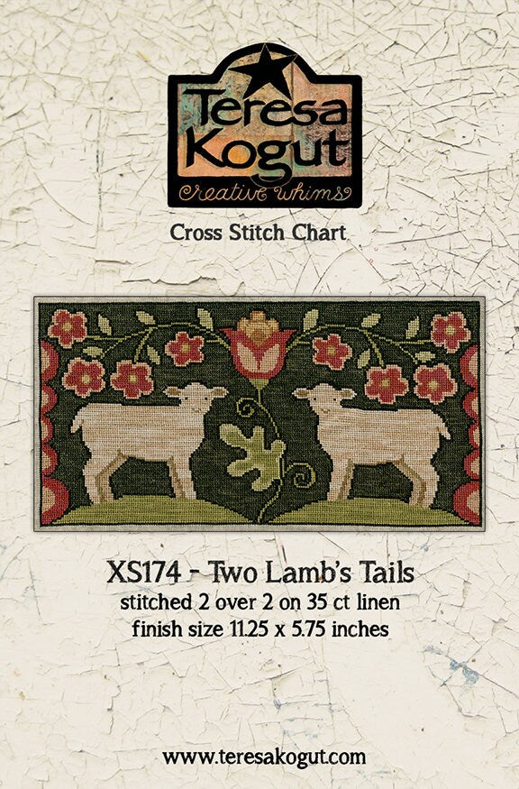 XS174  Two Lamb's Tails Cross Stitch Chart PDF