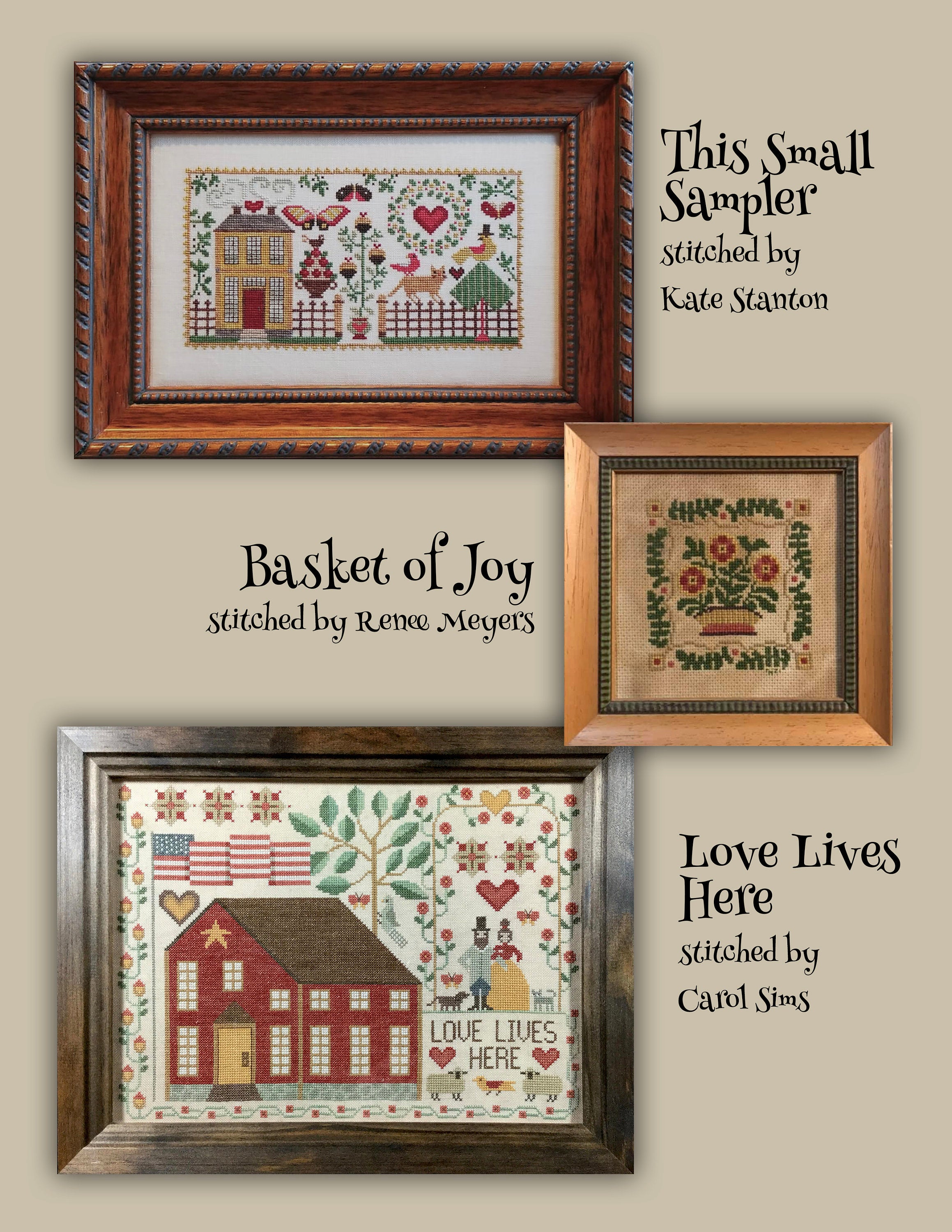 Love Lives Here Cross Stitch Booklet of 9 Charts