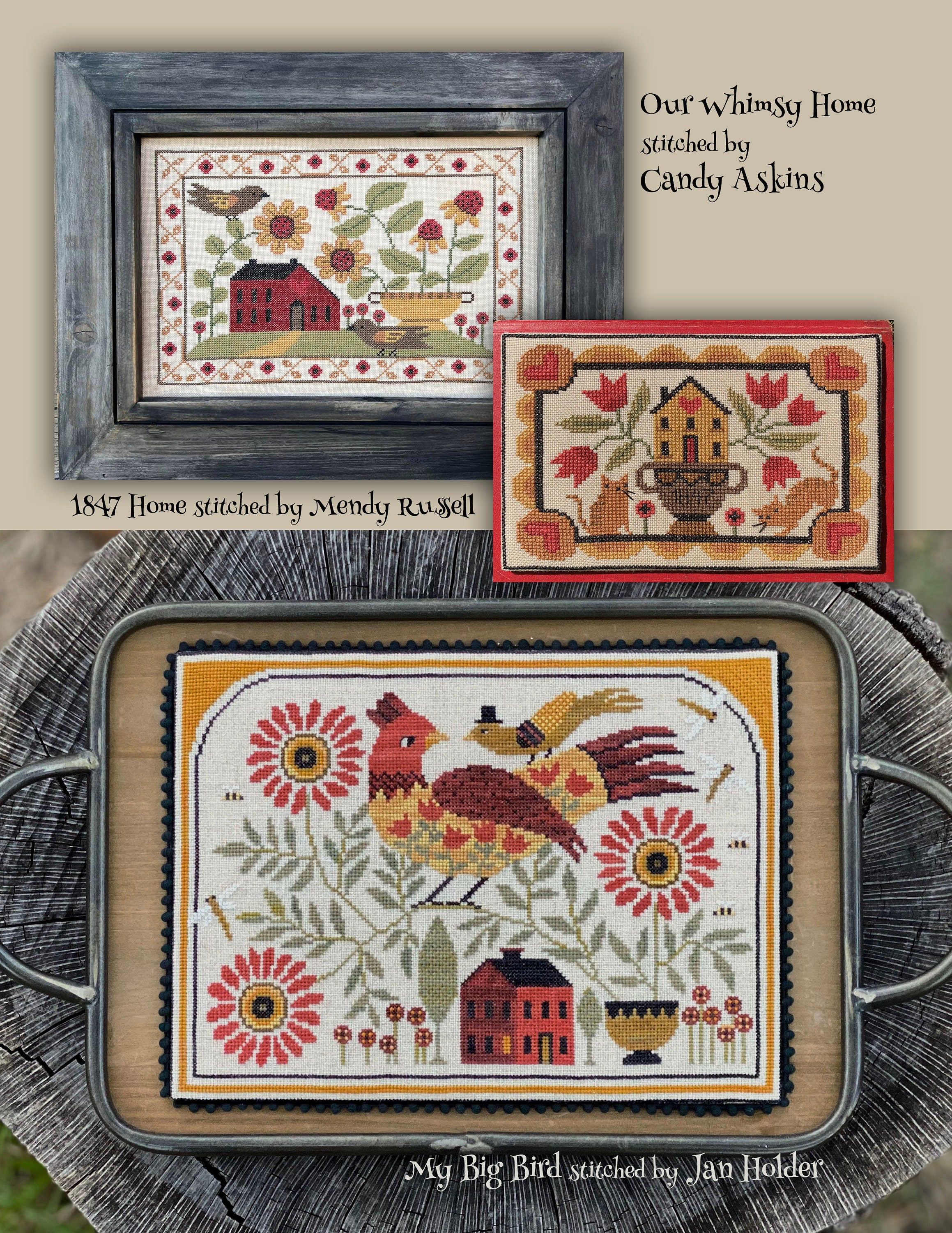 Love Lives Here Cross Stitch Booklet of 9 Charts