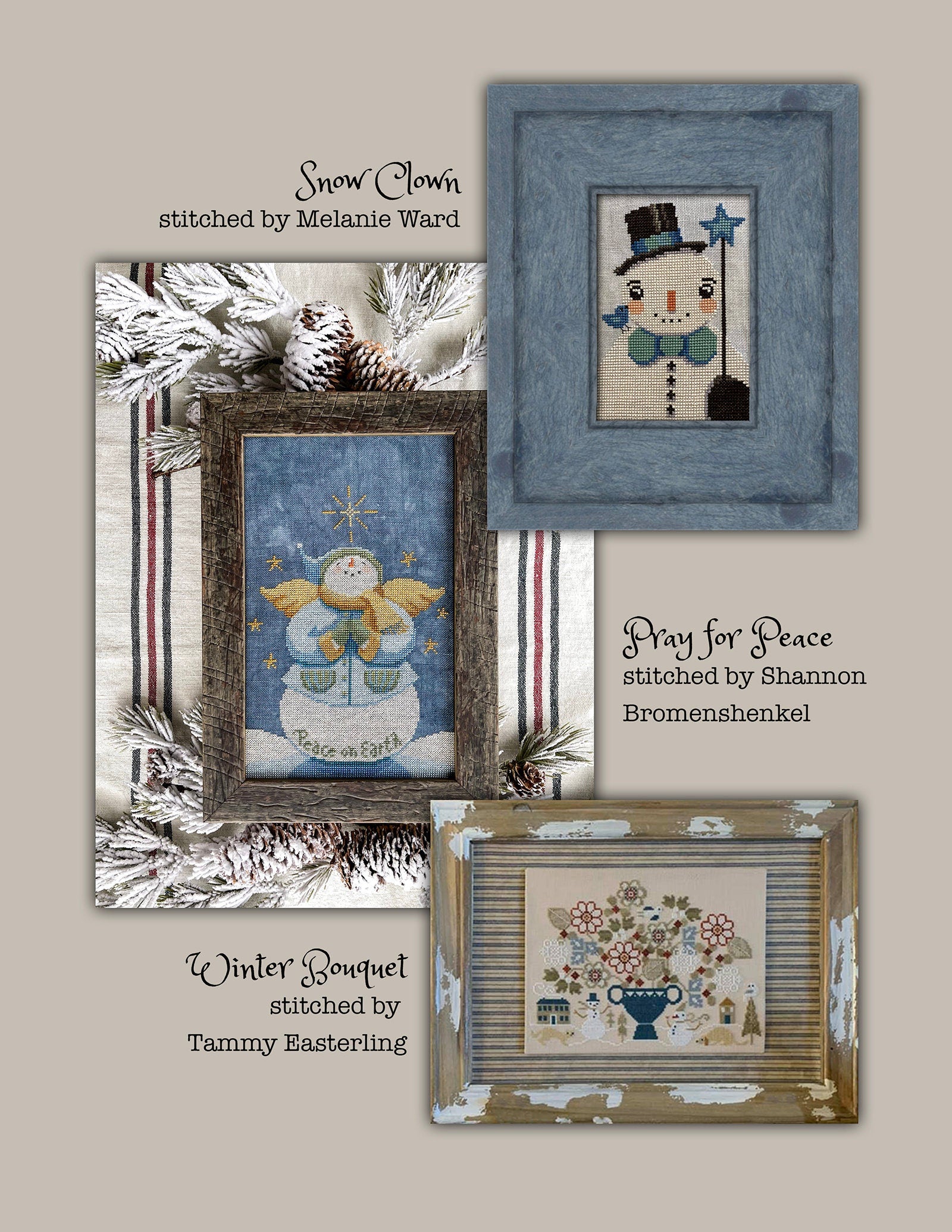 Flurry - book of 9 cross stitch charts