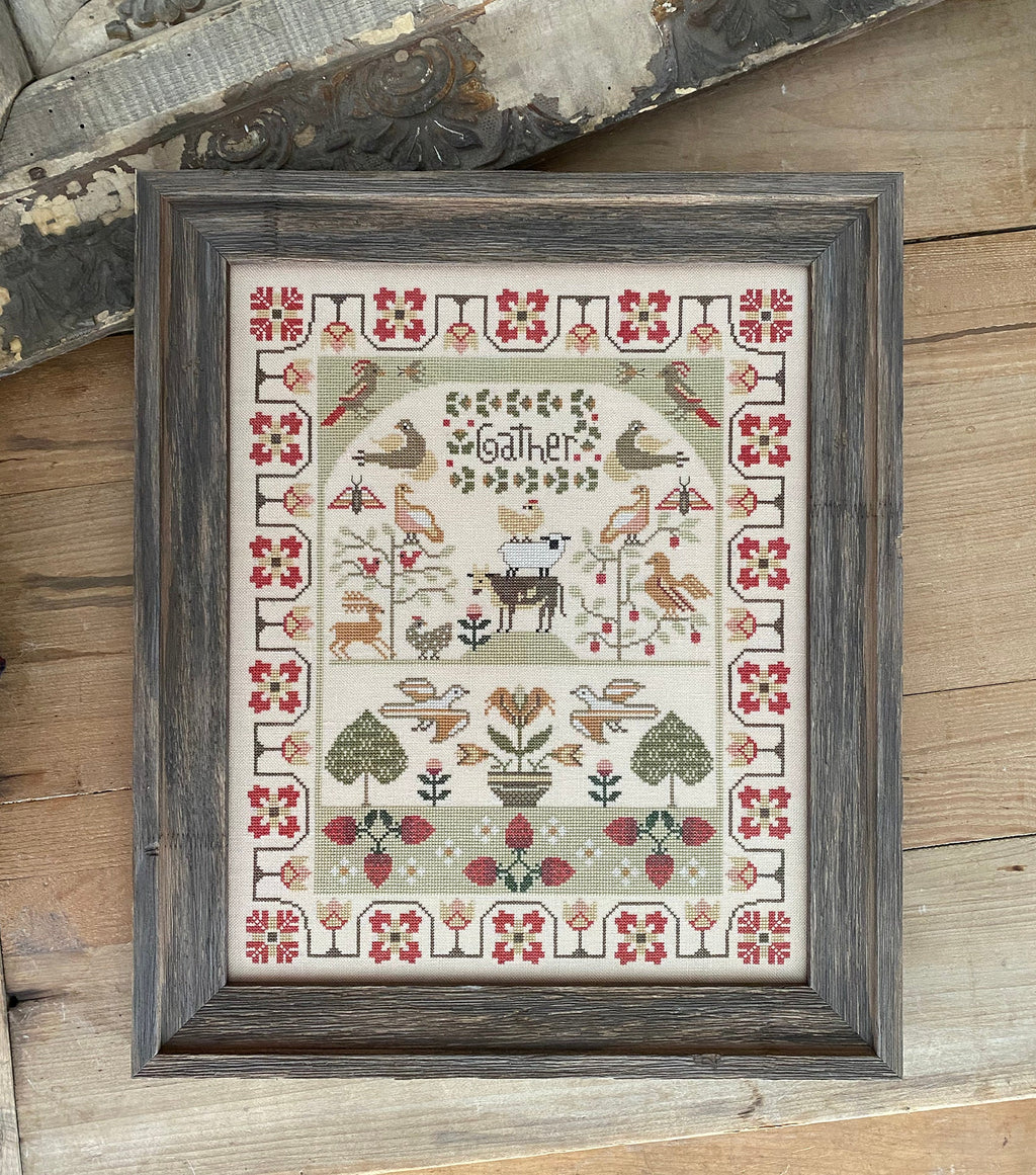 Gather Cross Stitch Booklet of 3 Charts