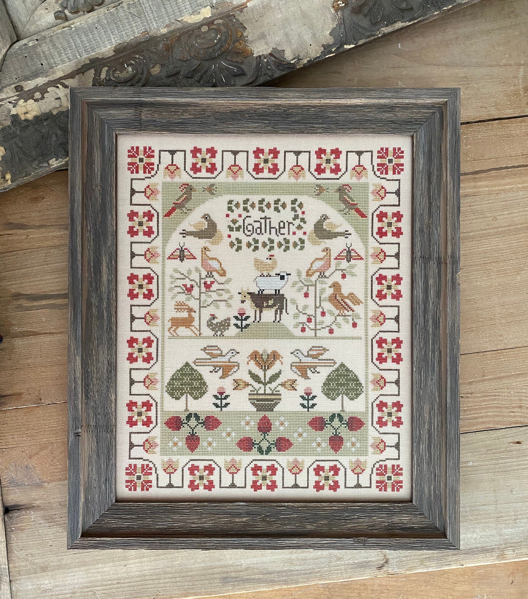 Gather Cross Stitch Booklet of 3 Charts