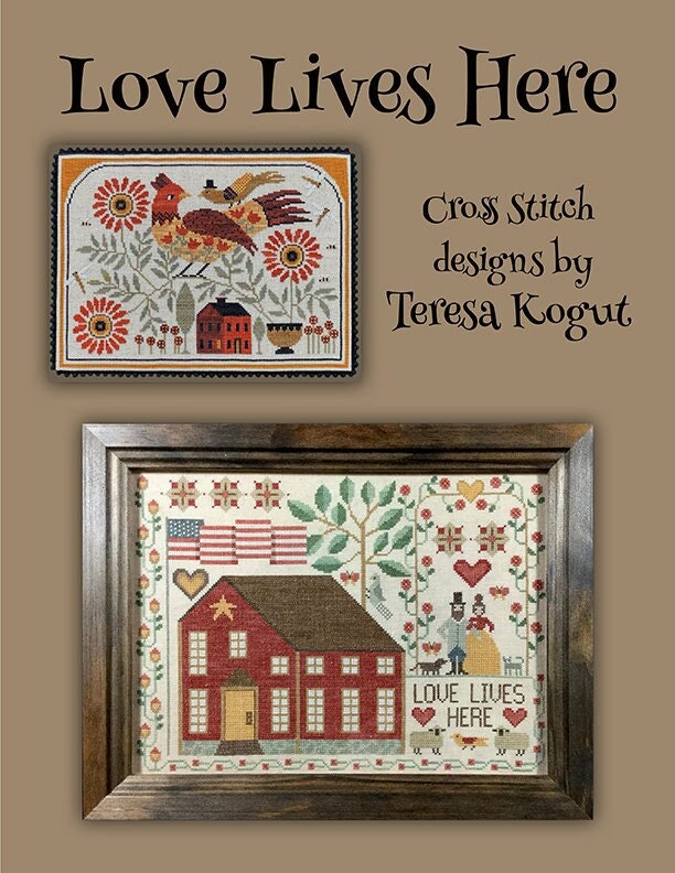 Love Lives Here Cross Stitch Booklet of 9 Charts