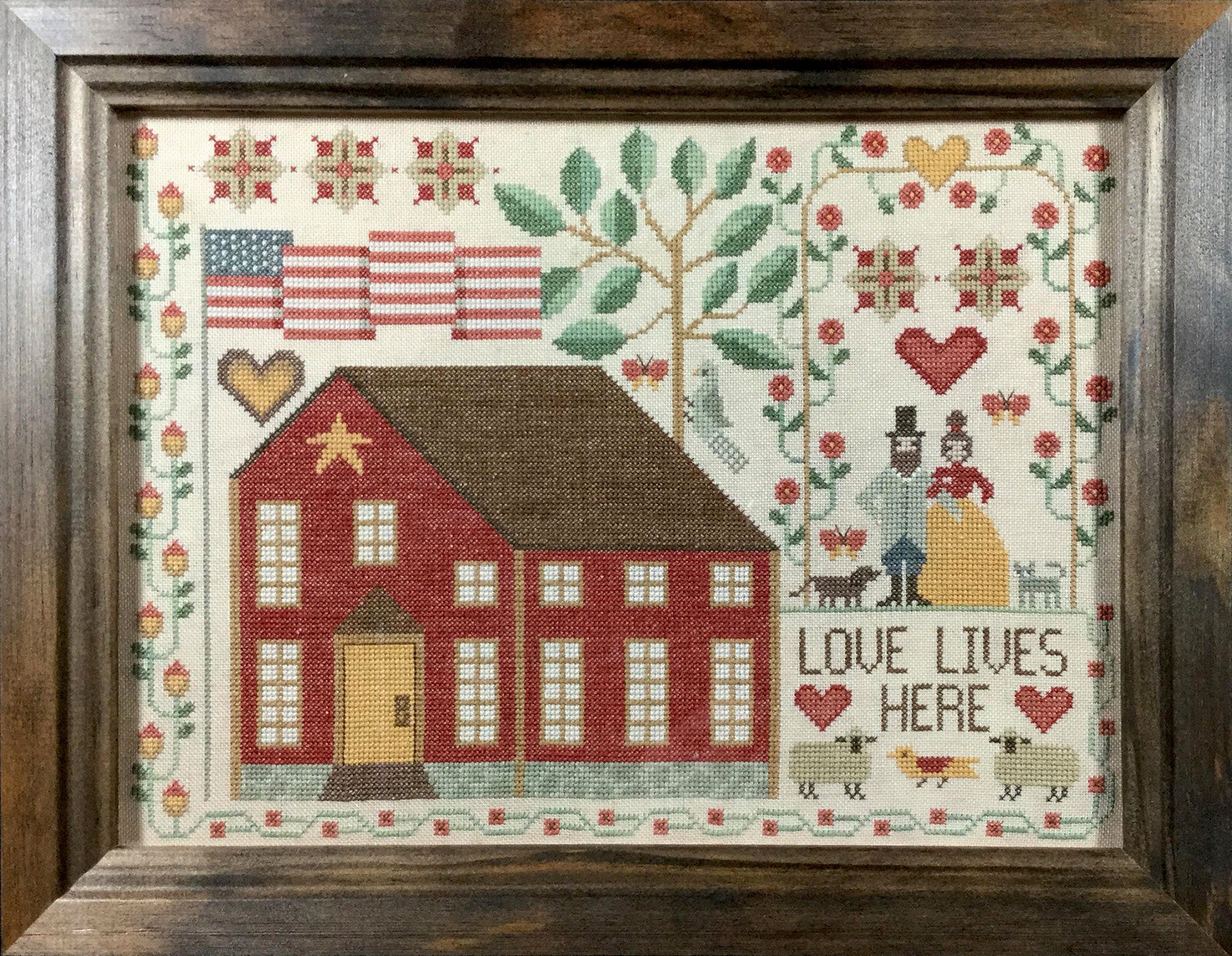 Love Lives Here Cross Stitch Booklet of 9 Charts
