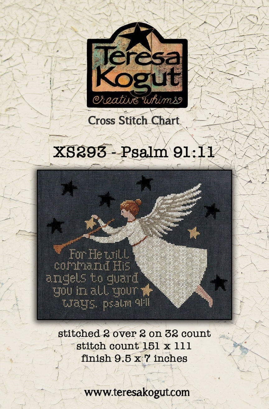 XS293 Psalm 91 Cross Stitch Chart PDF