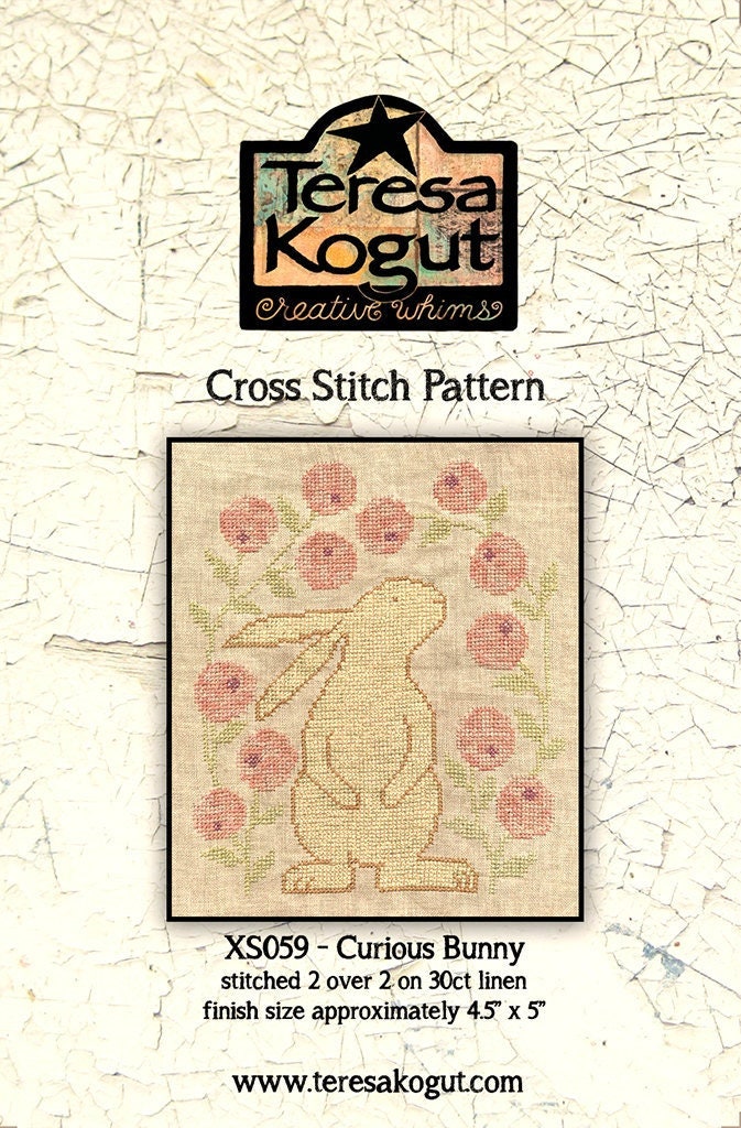 XS059 Curious Bunny Cross Stitch Chart PDF
