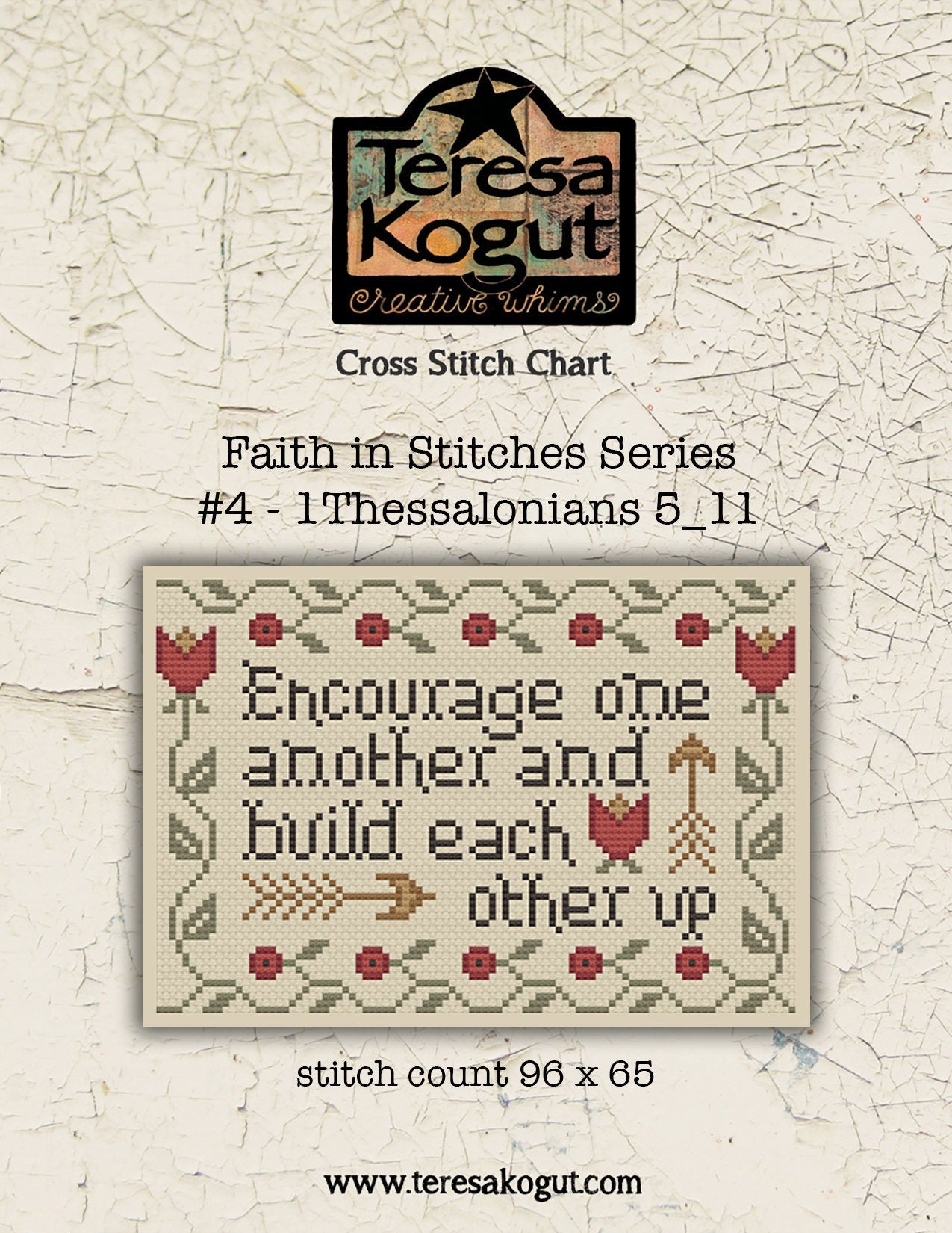 Thessalonians 5:11 Cross Stitch Chart PDF