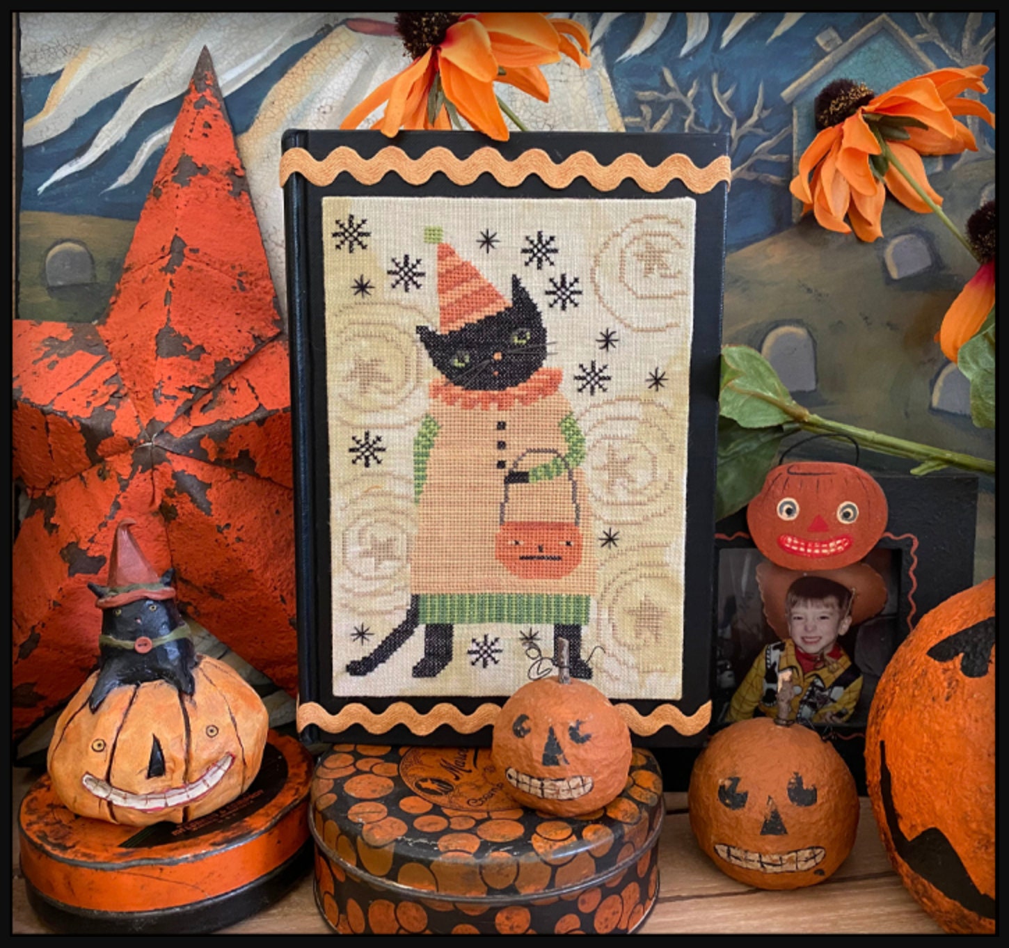 XS309 Tabby's Halloween Cross Stitch Chart