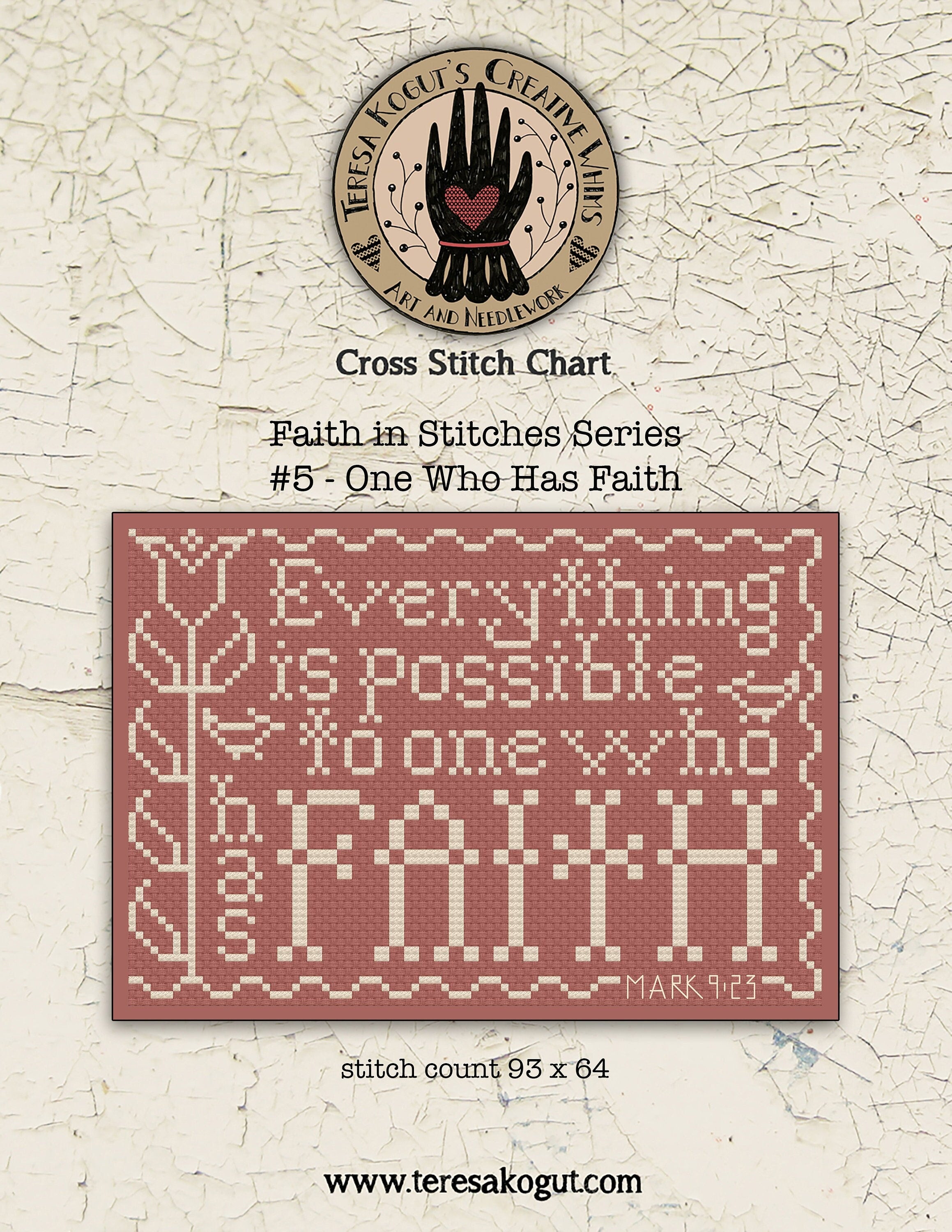 One Who Has Faith Cross Stitch Chart PDF