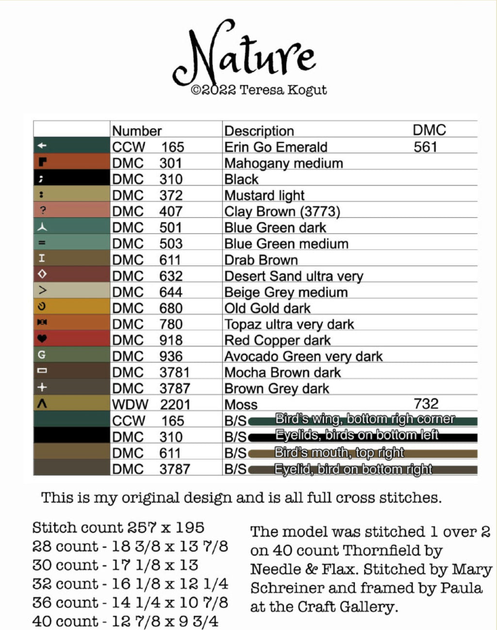 XS4017 Nature Cross Stitch Booklet