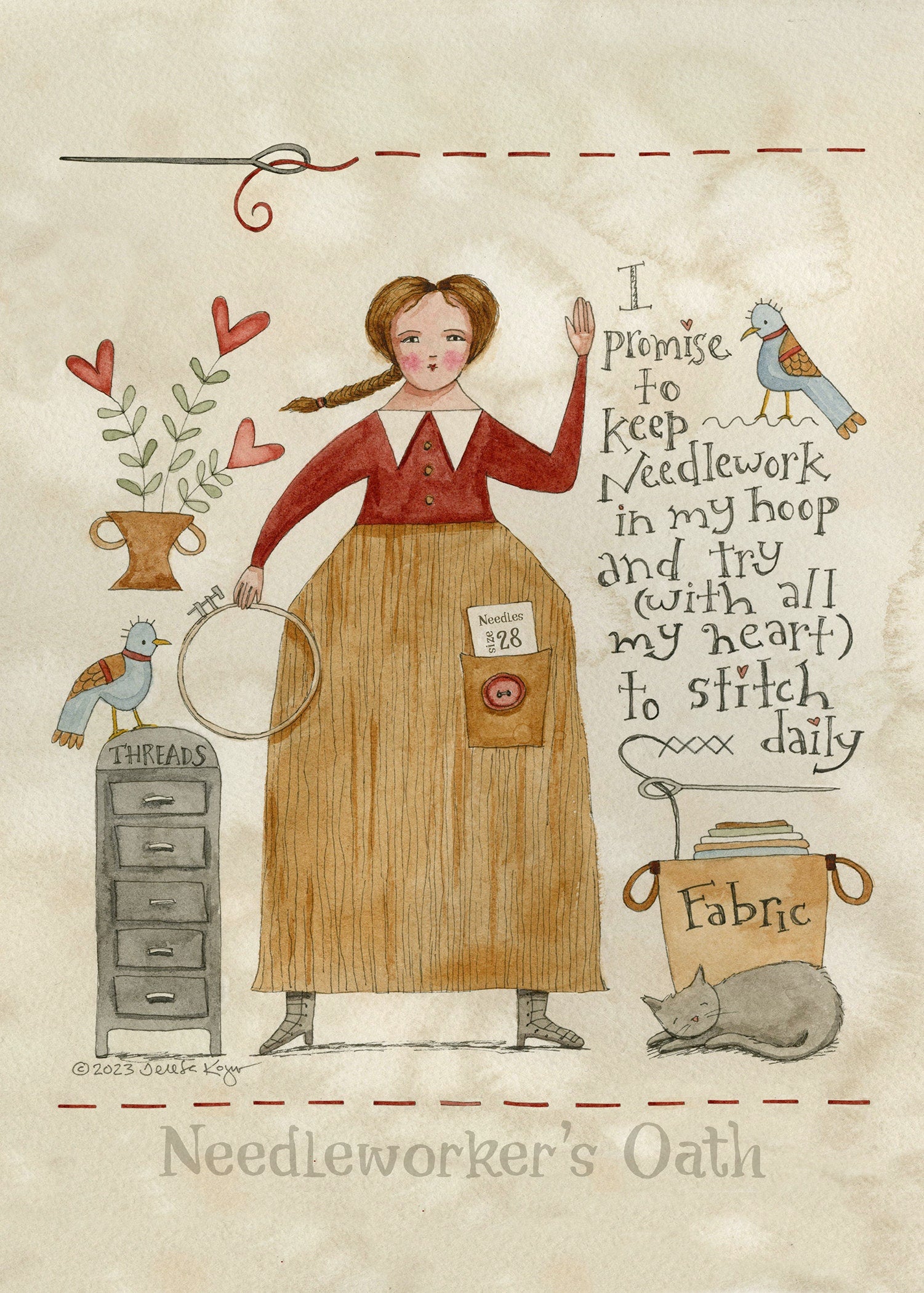 Needleworkers Oath art print