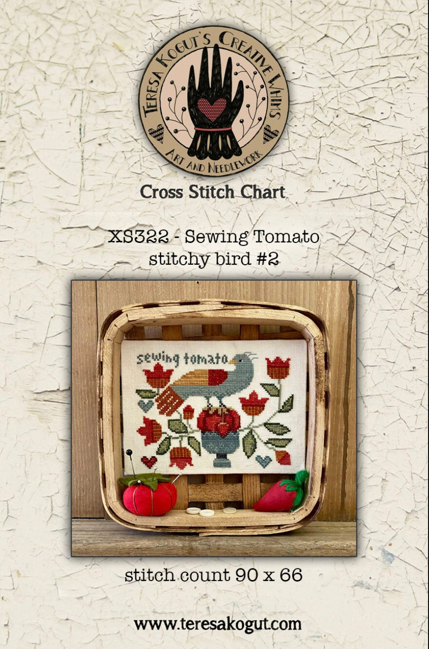 XS322 Sewing Tomato Cross Stitch Chart