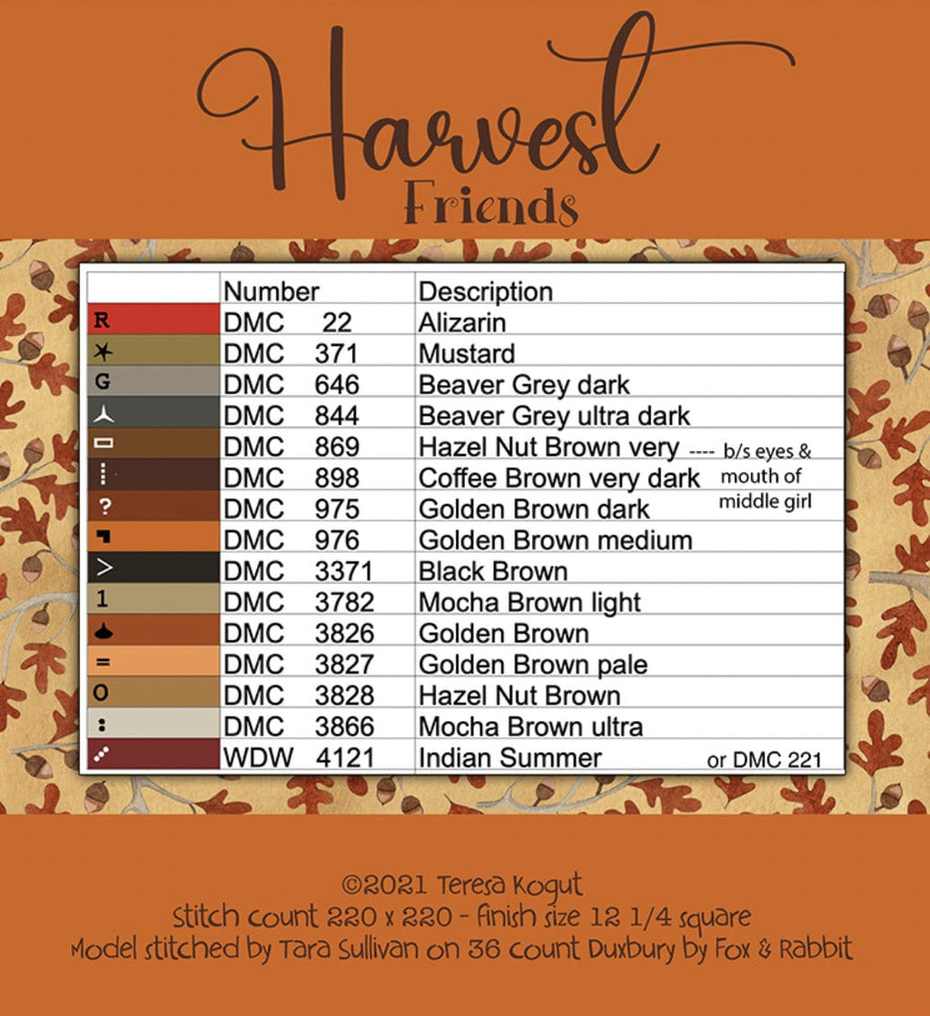 Harvest Friends Cross Stitch Booklet