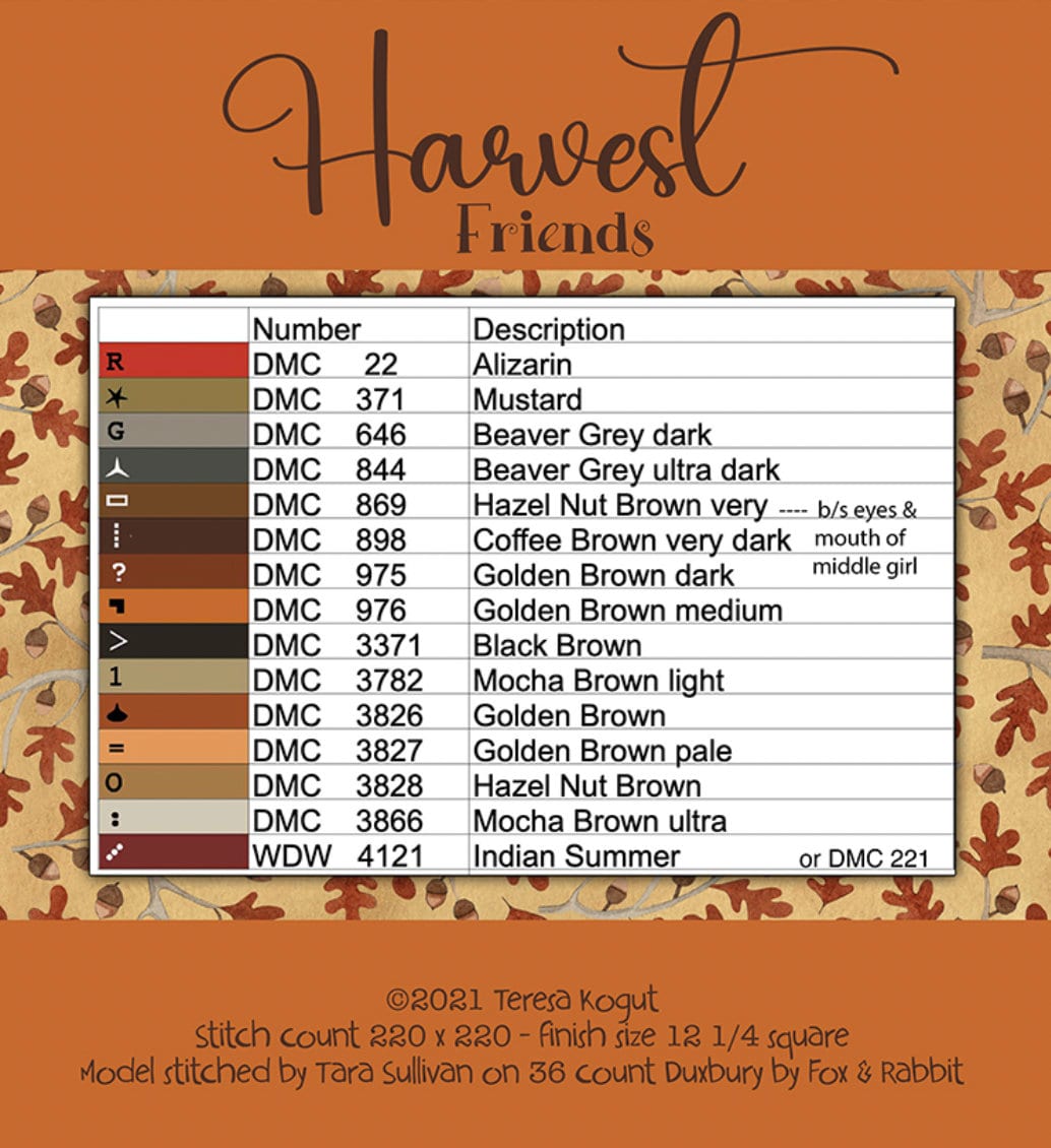 Harvest Friends Cross Stitch Booklet