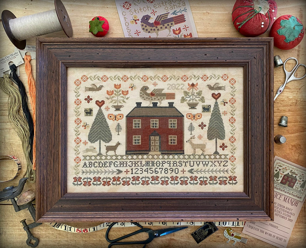 XS4014 Pernice Manor Cross Stitch Chart