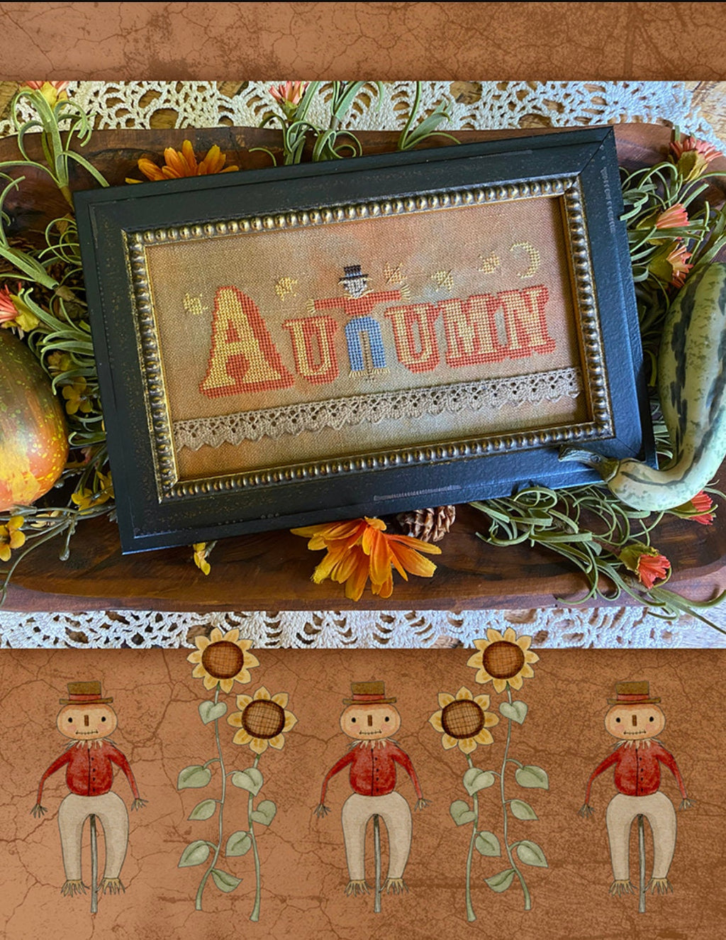 Hello Autumn Cross Stitch Book of 8 Charts