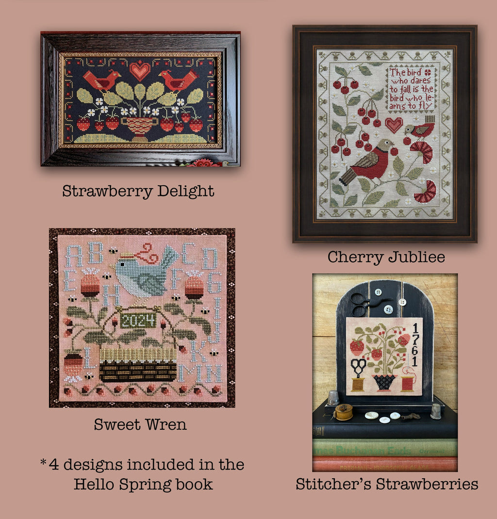 Hello Spring Book of 8 Cross Stitch Charts