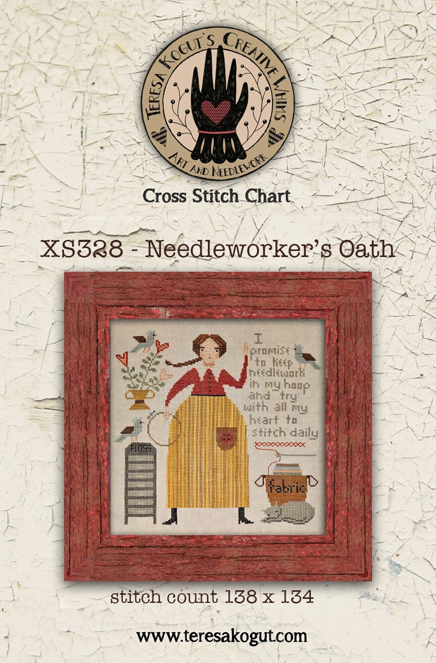 XS328 Needleworkers Oath Cross Stitch Chart