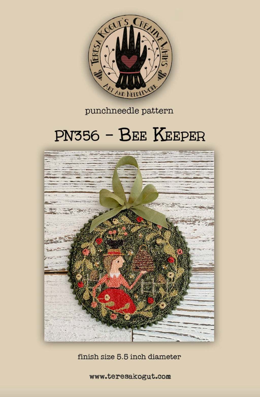 PN356 Bee Keeper Punchneedle Pattern