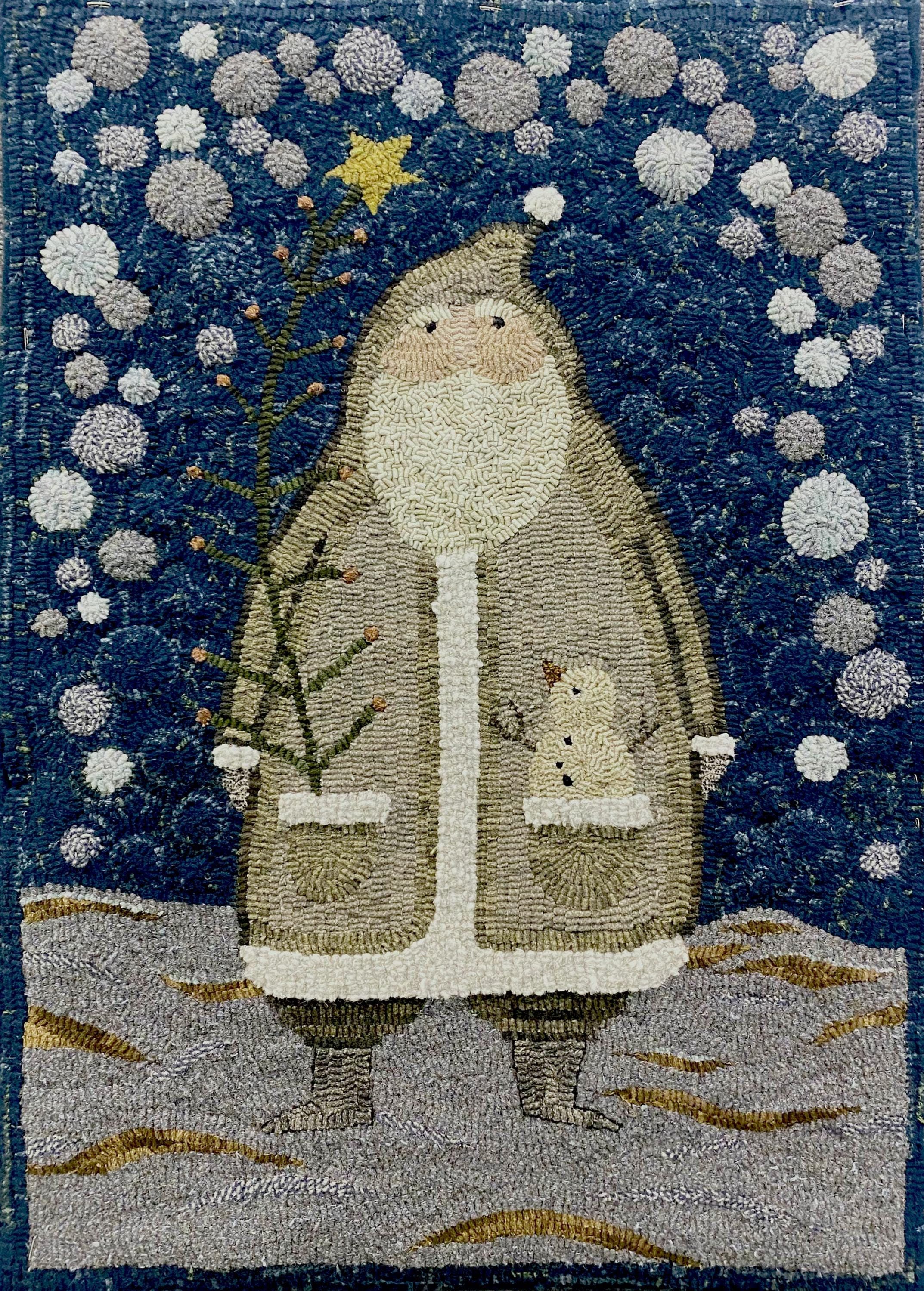 HR062 Primitive Santa Rug Pattern