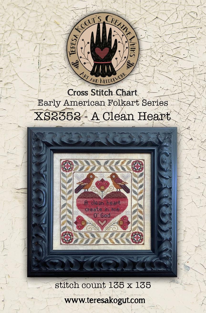 XS2352 A Clean Heart Cross Stitch Chart