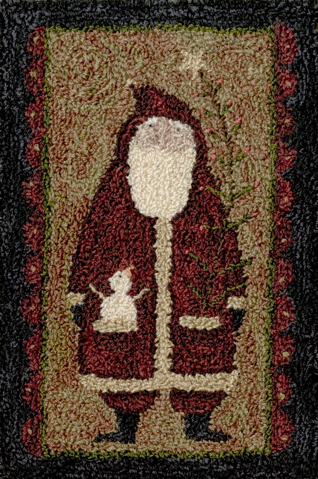 HR062 Primitive Santa Rug Pattern
