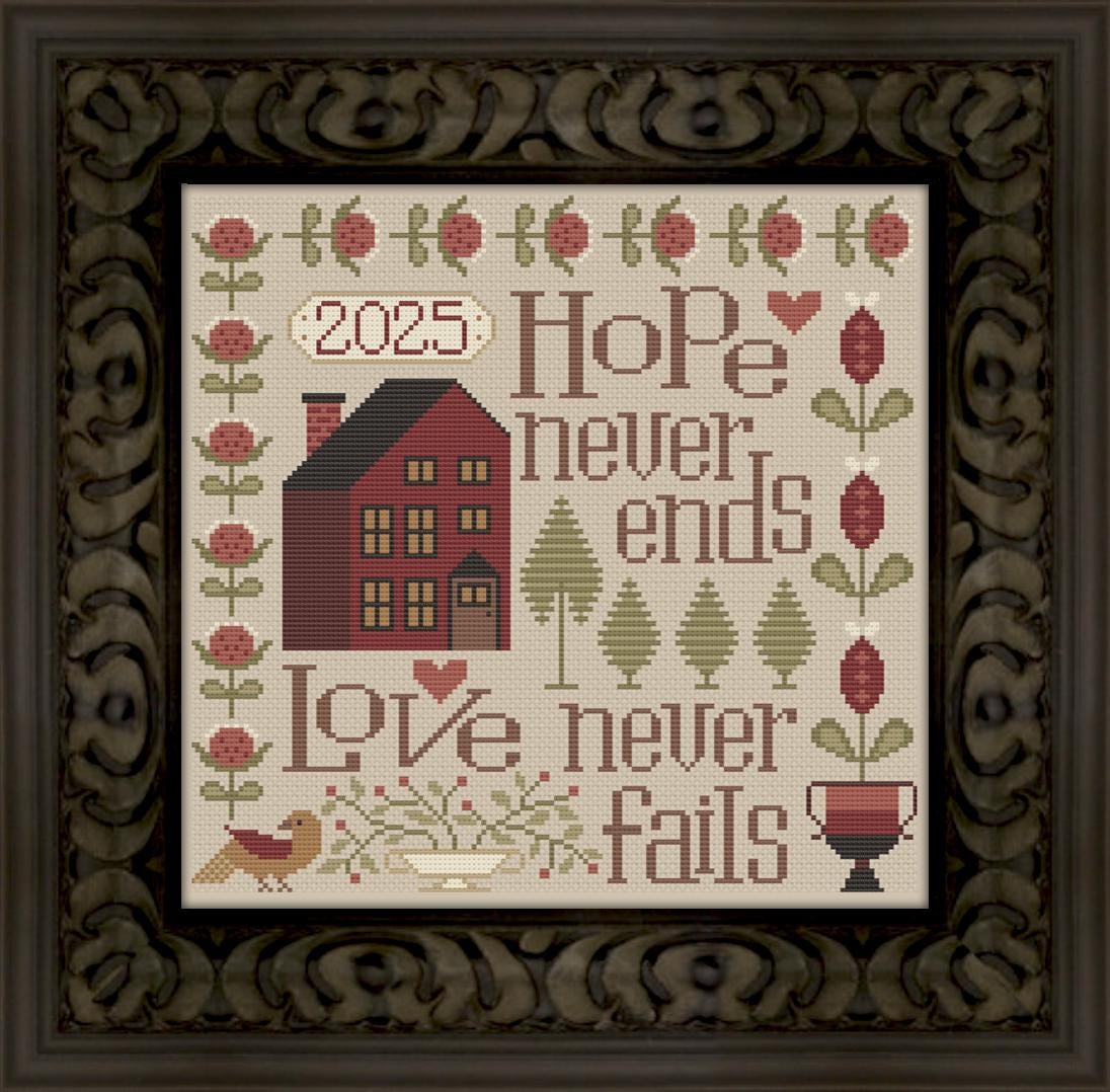 Hope & Love #lincolnstrong Cross Stitch Chart PDF