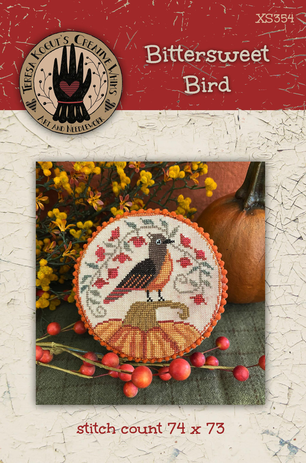 XS354 Bittersweet Bird  Cross Stitch Chart
