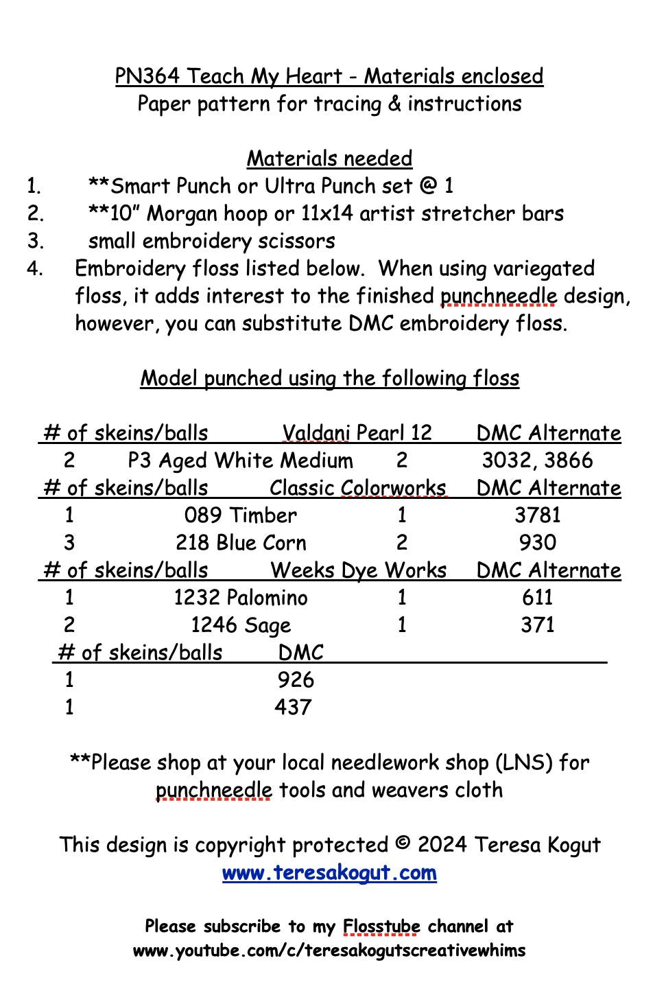 PN364 Teach My Heart Needlecraft Patterns