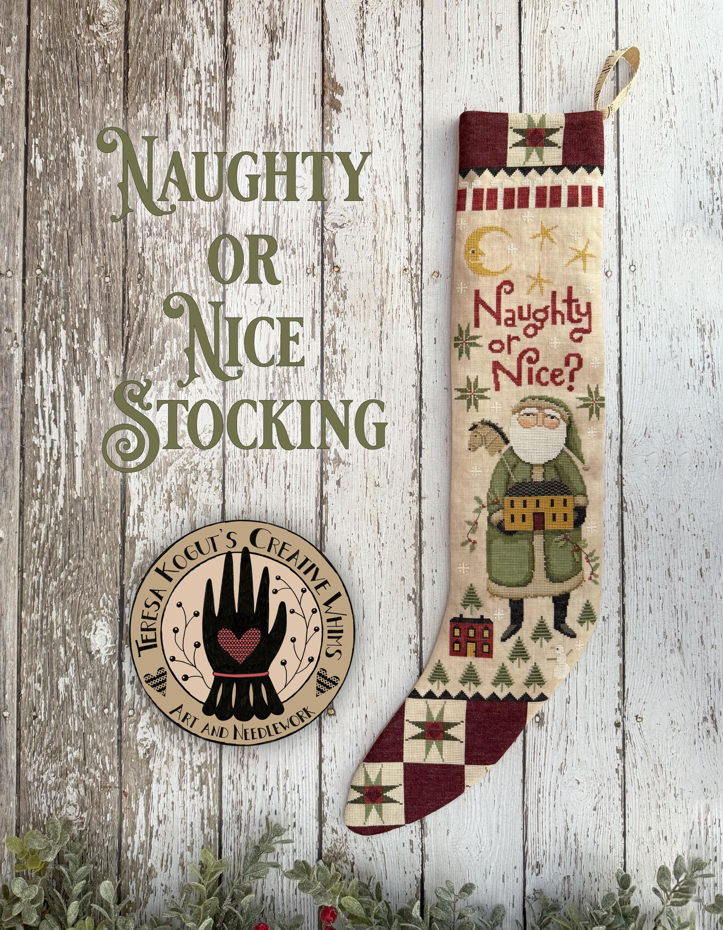 XS363 Naughty or Nice Stocking Cross Stitch Booklet