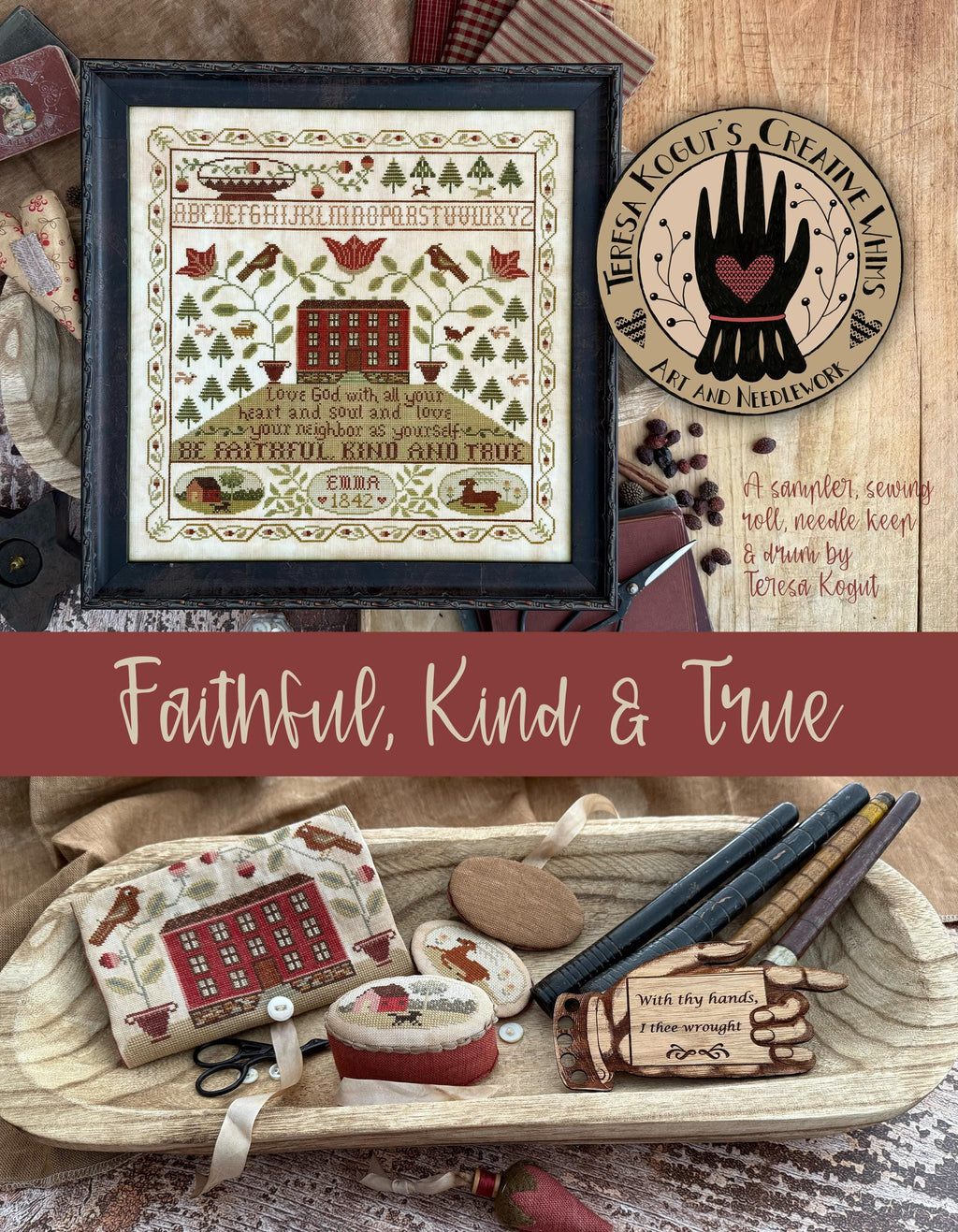 Faithful Kind and True Cross Stitch Booklet of 4 Charts