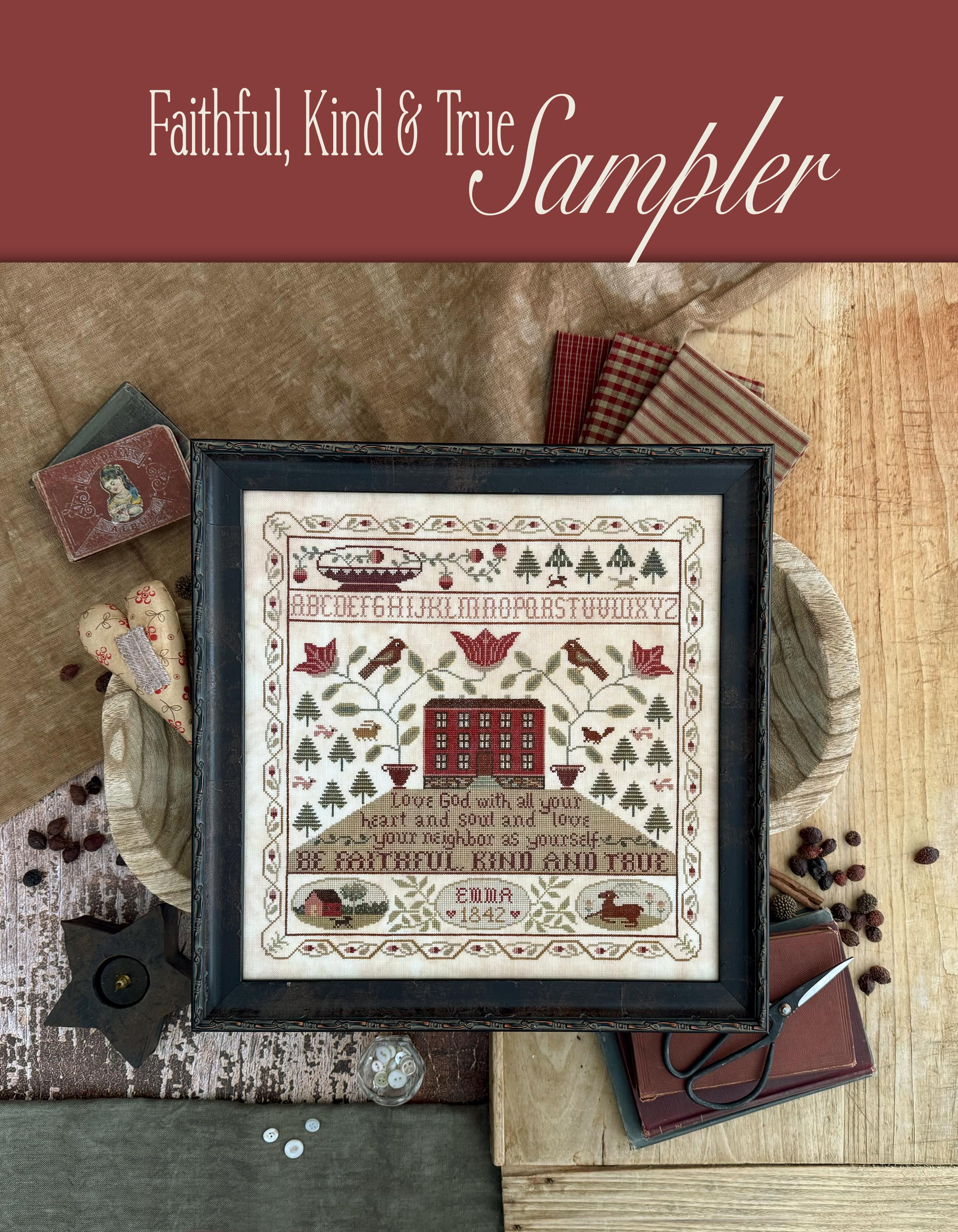 Faithful Kind and True Cross Stitch Booklet of 4 Charts