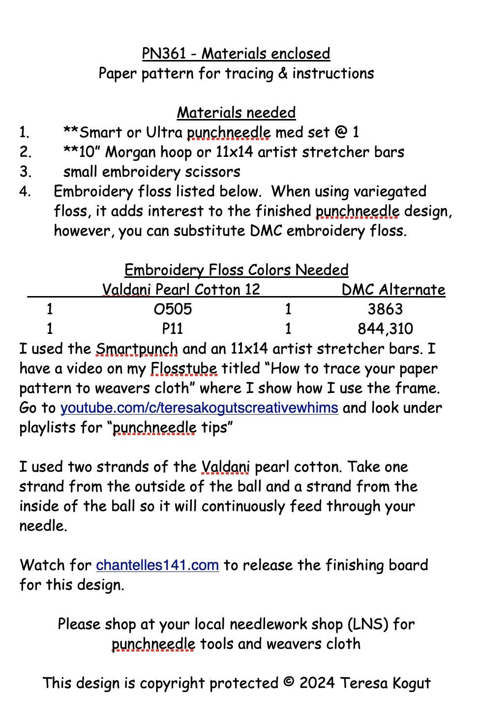 PN361 Create Punchneedle Pattern